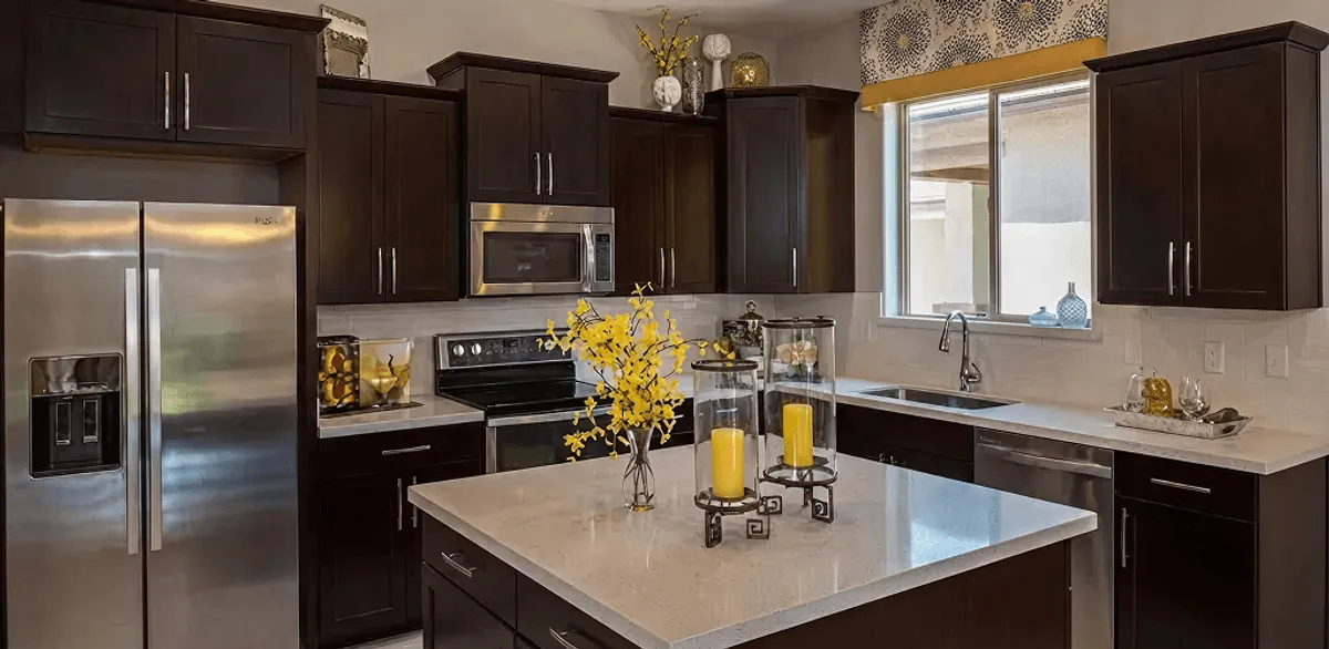 Cabinet painting results with freshly painted kitchen cabinets in Jackson, MS