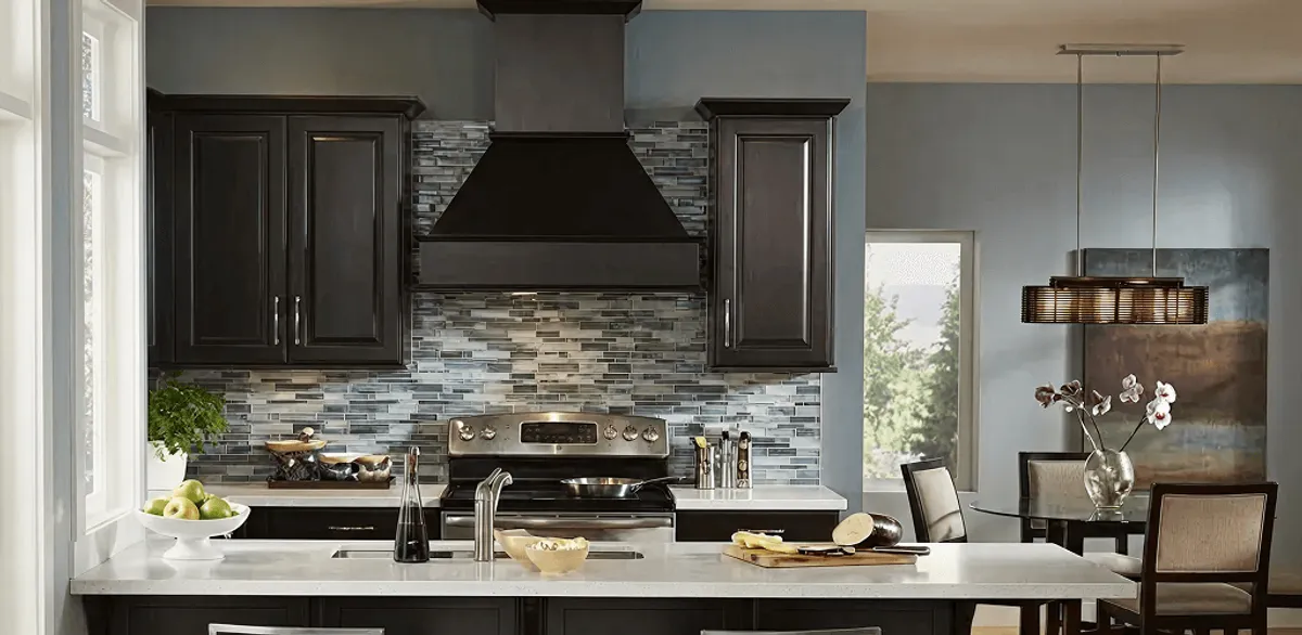 Kitchen cabinet painting and refinishing in a modern kitchen in Jackson, MS